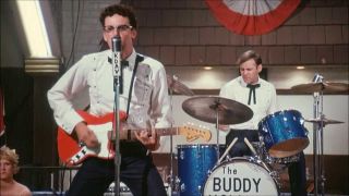 Gary Busey plays the guitar in 'The Buddy Holly Story'