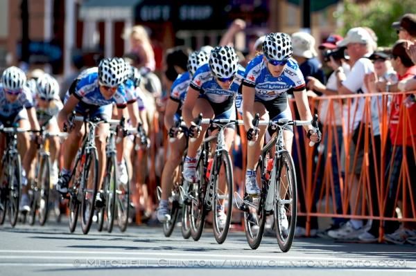 Peanut Butter &amp; Co.TWENTY12 team members all over the front of the pack with a few laps to go.