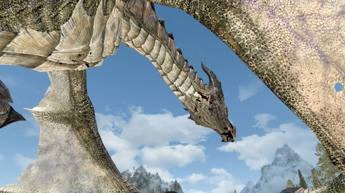 A 16K dragon in Skyrim.