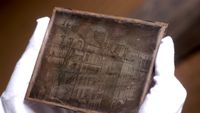FRANCE - SEPTEMBER 21: The house of Nicephore Niepce, the inventor of photography, opens its doors to the general public for the first time in Saint Loup De Varennes, France on September 21, 2002 - The first daguerrotype. The first view taken by Daguerre from 17 boulevard Saint Martin in Paris in 1837. Collection Musee Rigaud / Ville de Perpignan. (Photo by Francis DEMANGE/Gamma-Rapho via Getty Images)
