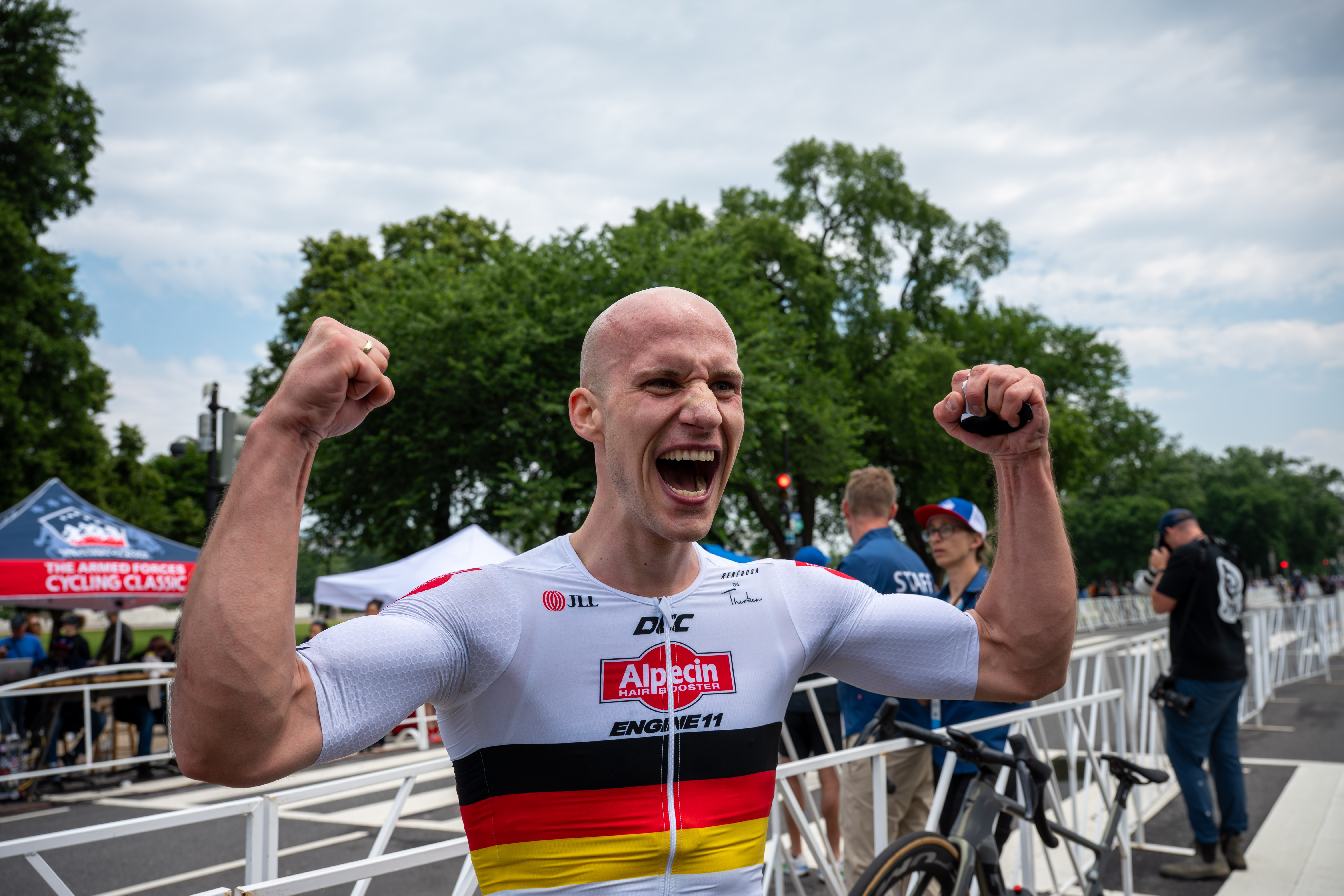 German Dario Rapps (DCC) celebrates victory at 2025 Capitol Cup