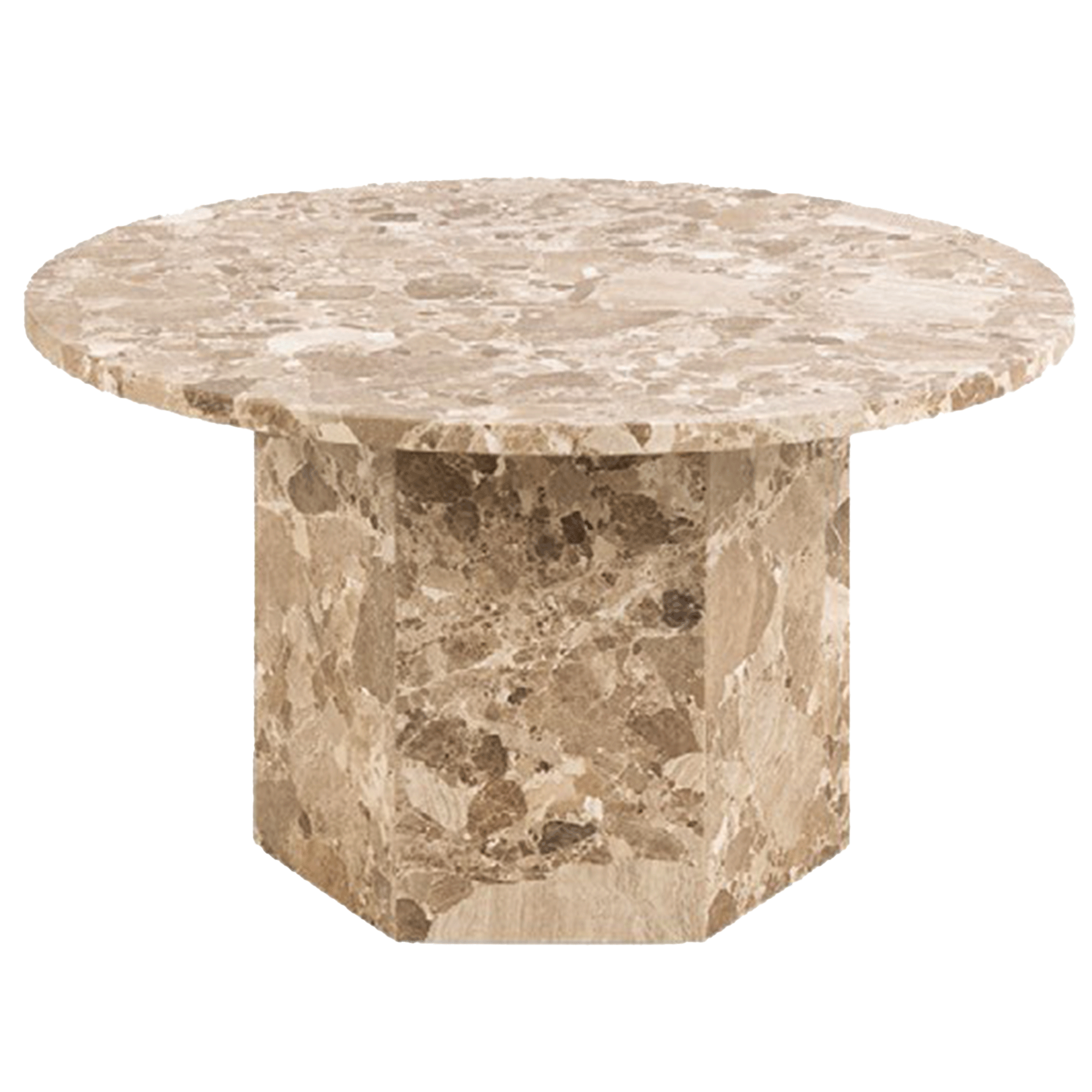 Cult Furniture, Naxos Round Coffee Table | Latte Marble
