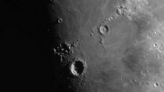 The Moon's Copernicus and Eratosthenes craters, captured using an iPhone 6. Credit: Andrew Symes