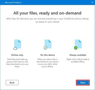 OneDrive files on-demand