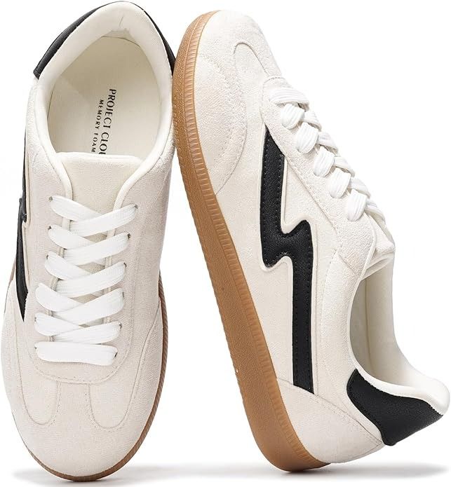 Project Cloud, Project Cloud Sneakers for Women - Lace-Up Shoes for Women Trendy Women Sneakers With Memory Foam Insole Women's Fashion Sneakers Non-Slip Womens Shoes (irita, Taupe, 5.5)