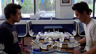 Kal Penn and Jon Cho in Harold and Kumar Go to White Castle