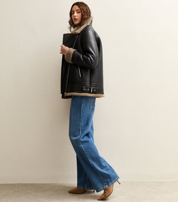 Black Faux Shearling Jacket