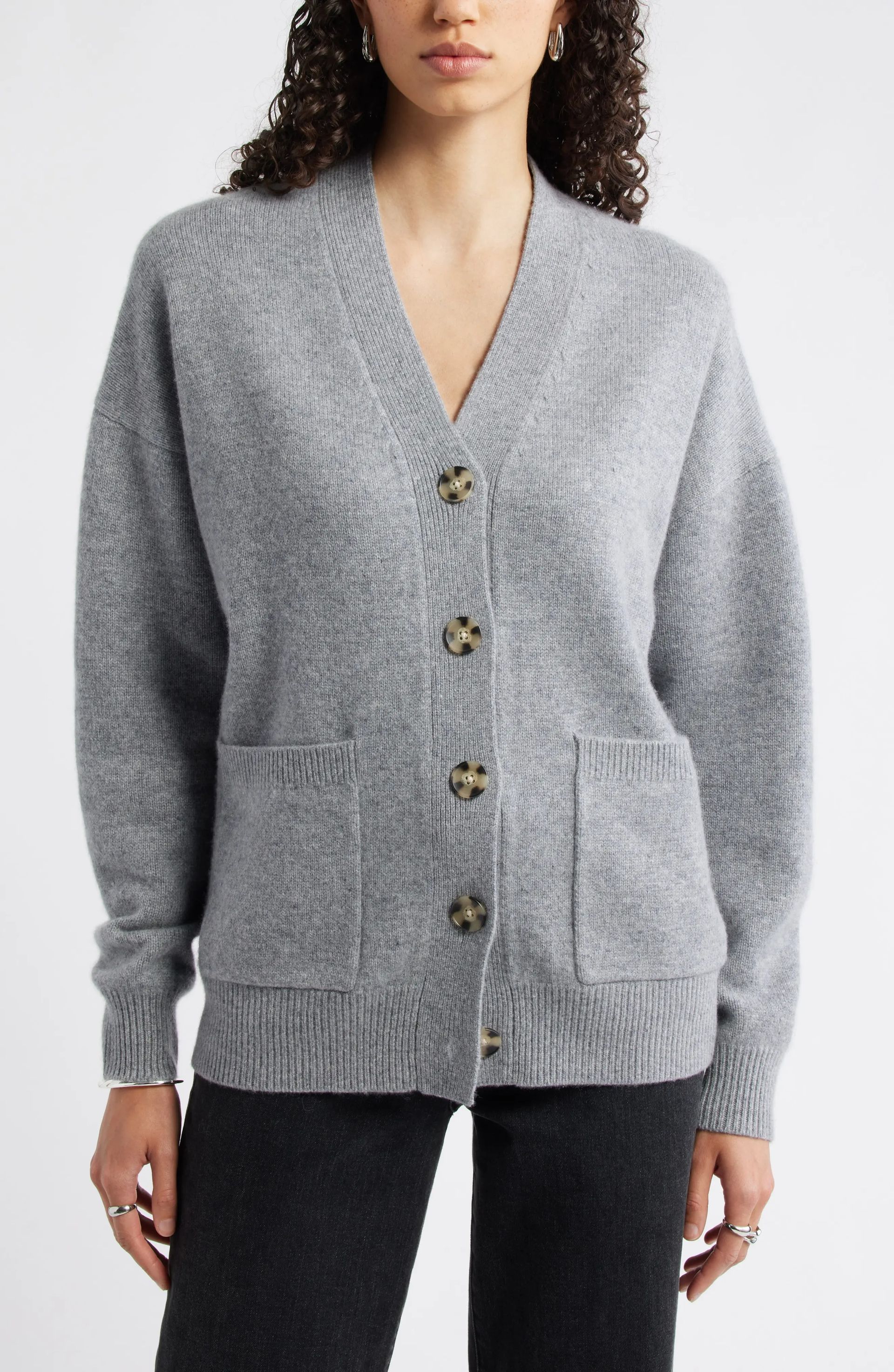 V-Neck Wool & Cashmere Cardigan