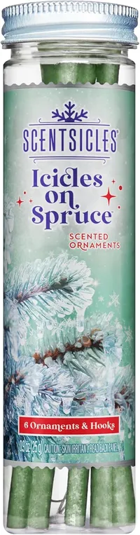 Scentsicles  Icicles on Spruce Scented Christmas Ornament Sticks