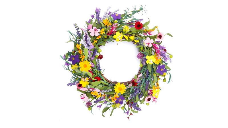 CEWOR 20 inches front door wreath