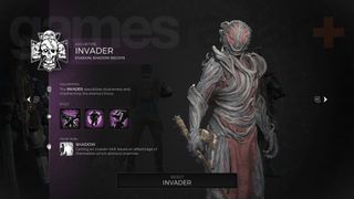 Remnant 2 choosing Invader Archetype for new character