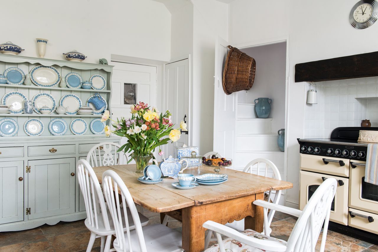 Farmhouse kitchen in Georgian property