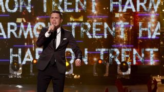 Trent Harmon performing at the finale of season 15 of American Idol