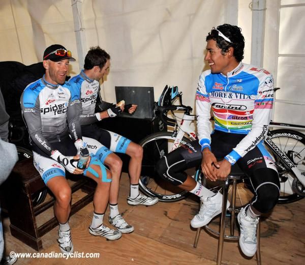 Svein Tuft and Bernardo Colex relax after the race