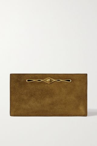 + Fernando Jorge Ease Embellished Suede Clutch Bag