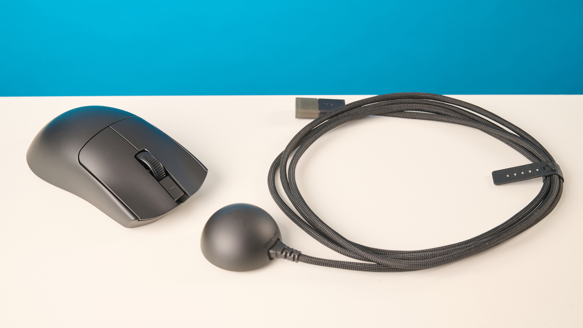 A black Razer Viper V4 Pro mouse