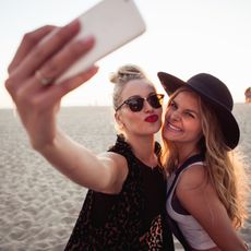 two people taking a selfie