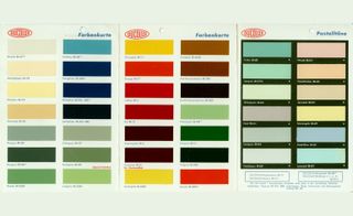 Various colour charts