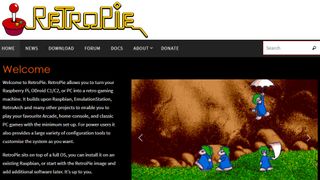 Website screenshot for RetroPie