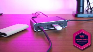 CalDigit Element 5 Hub with "Editor's Choice" award badge from Windows Central