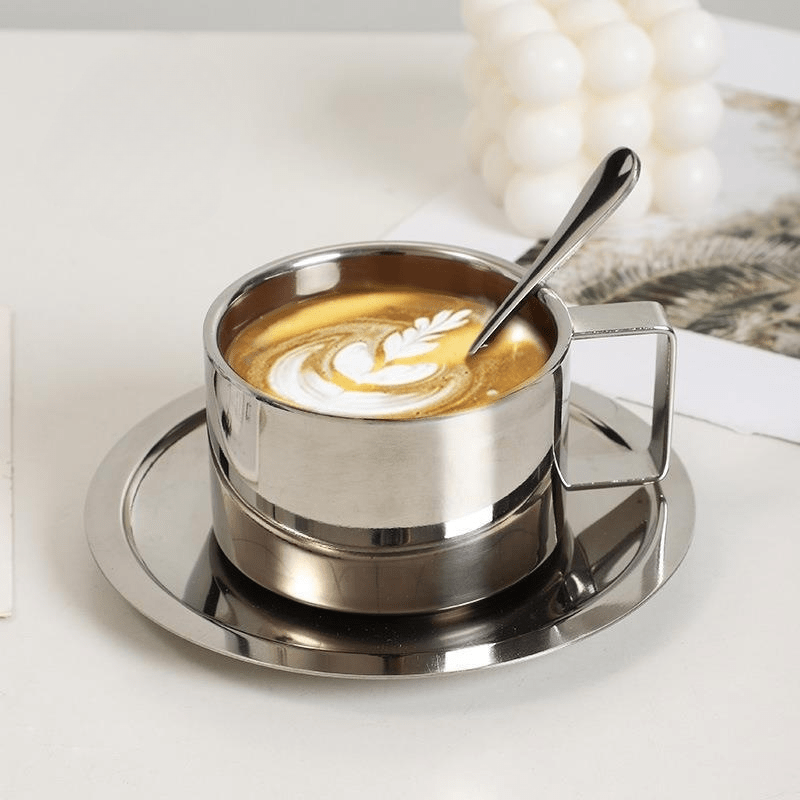 Hom &amp;amp; Ember &amp;ndash; Sleek Steel Coffee Set for Modern Mornings - Sterling Spire