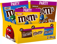 M&amp;Ms Variety Chocolate Party Bulk Box, Chocolate Gift, (Chocolate, Peanut and Crispy), 2.85kg - (was £27.99) £17.39 | Amazon