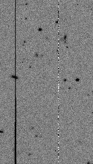 Discovery images of the dwarf planet RR245, showing the object’s slow motion across the sky over three hours.