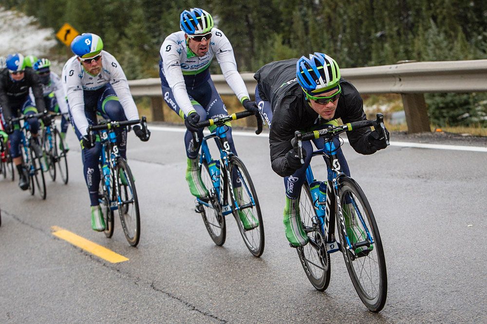 Orica-GreenEdge riders line up protecting climber Adam Yates at the Tour of Alberta