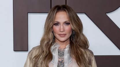 JLo's highlighter is on sale now. Seen here she attends the Ralph Lauren fashion show during New York Fashion Week