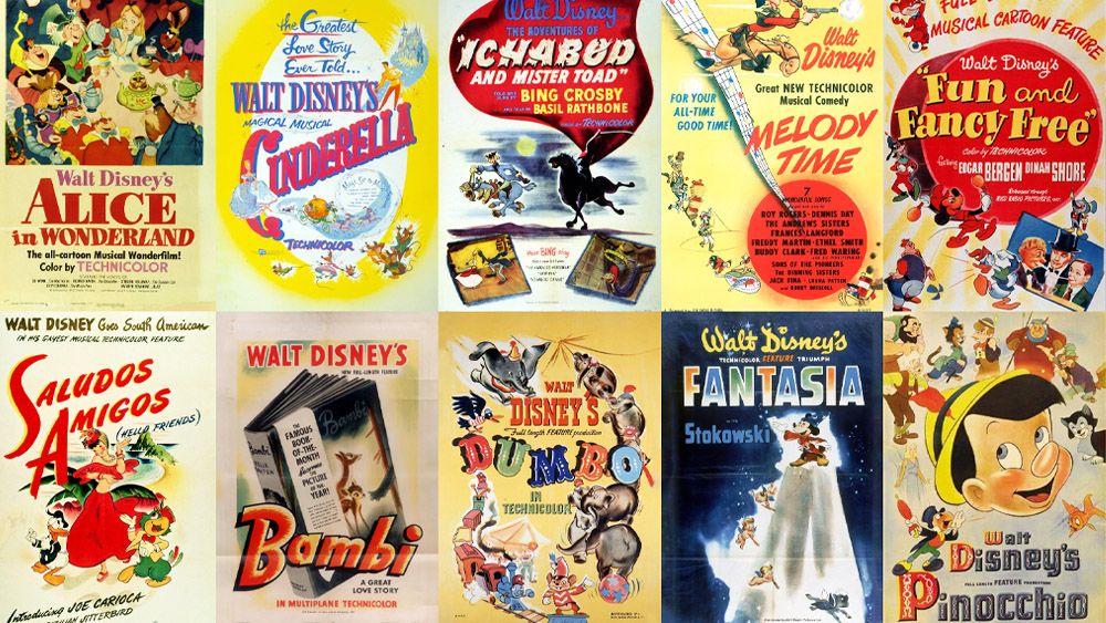 Walt Disney animation movie posters