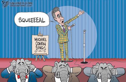 Political cartoon U.S. Trump Michael Cohen guilty