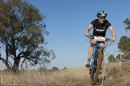 Niki Fisher in action during the women's elite cross country.