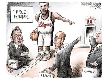 Editorial cartoon Donald Sterling NBA racism
