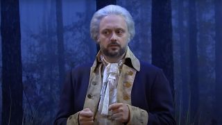 Nate Bargatze playing George Washington in Washington's Dream SNL sketch