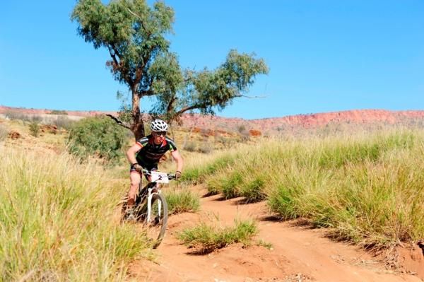Adrian Jackson on his way to winning stage 1.