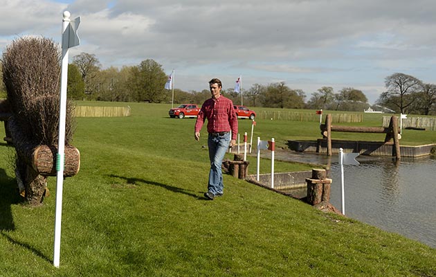 William Fox-Pitt walks the Badminton 2017 cross-country course