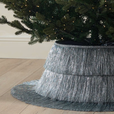 Textured Tinsel Tree Skirt