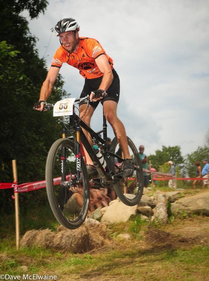 Daniel Sturm (Black Bear Cycling) coming off an A-line jump