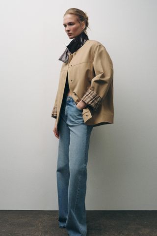 Contrast High-Neck Jacket Zw Collection