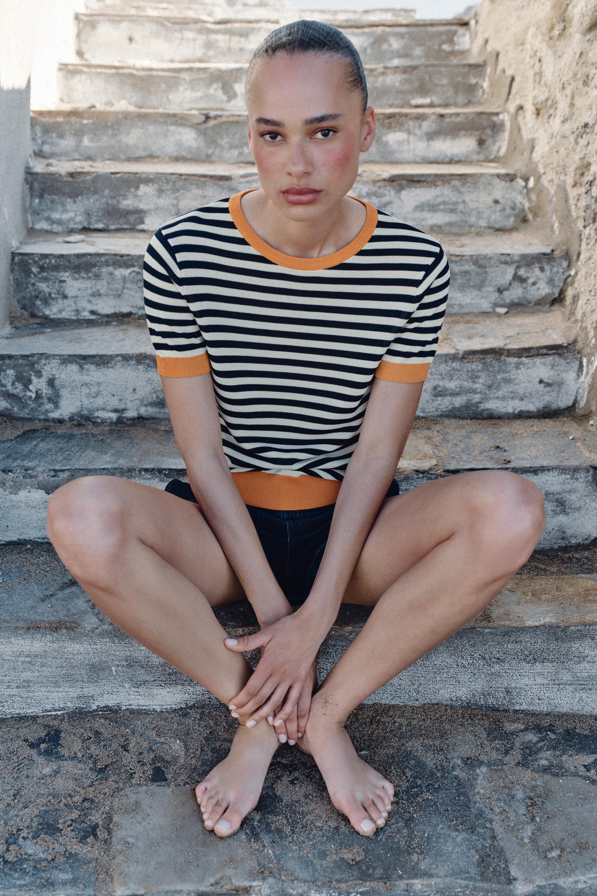 Striped Knit Top