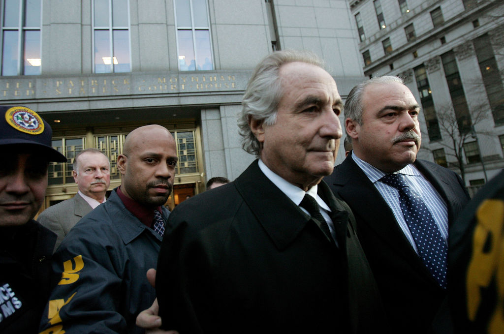 Bernard Madoff walks out from Federal Court