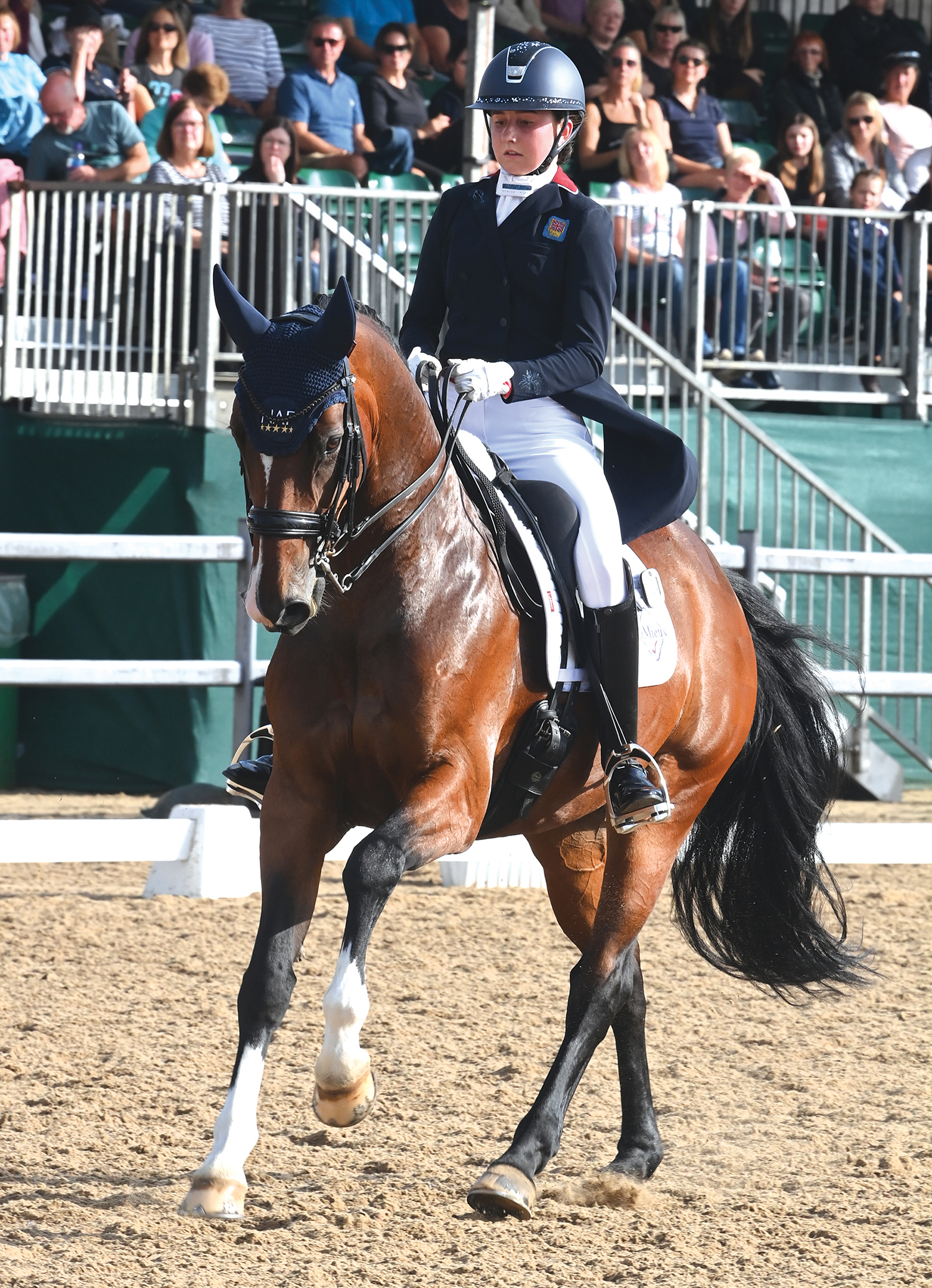 Ruby Hughes riding Farrell at the LeMieux Dressage National Championships 2026