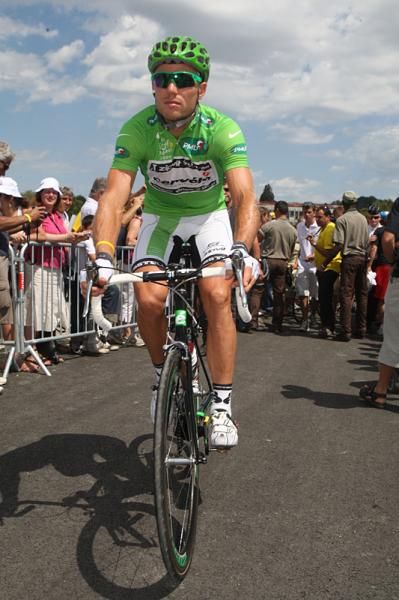 Thor Hushovd at the start of stage 19.