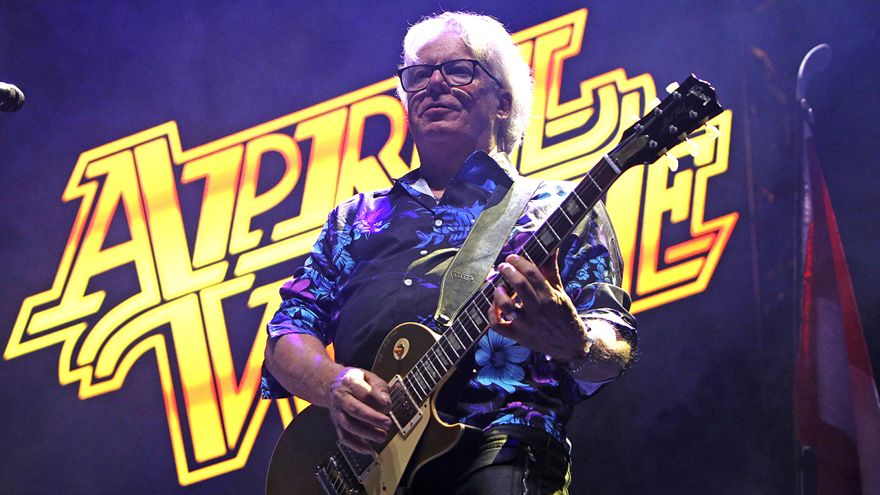 Brian Greenway performs onstage with April Wine performs at the Meridian Centre in St Catharines, Ontario, Canada on April 28, 2025