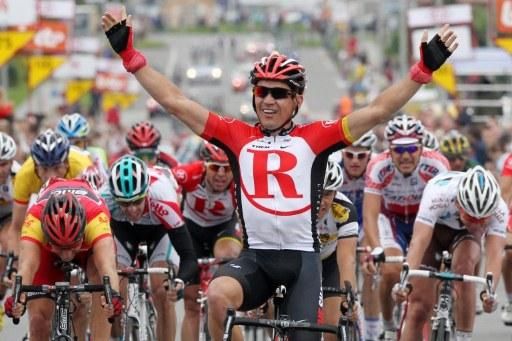 Robbie McEwen (RadioShack) wins stage four at the Tour de Wallonie.