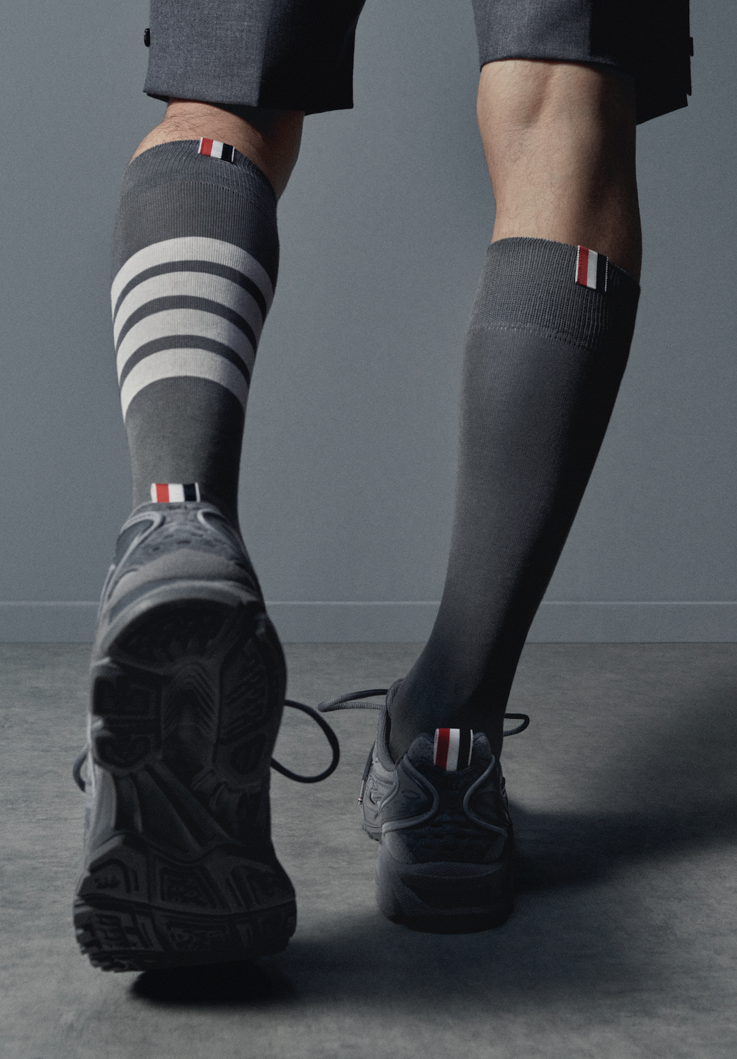 Sneakers from Thom Browne's collaboration with Asics