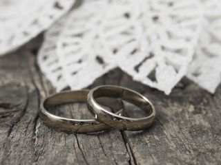 Two wedding bands close up