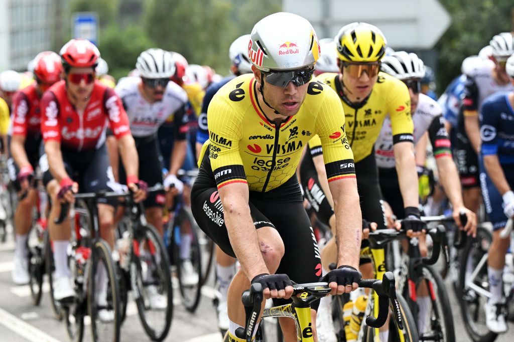 LAGOS PORTUGAL FEBRUARY 19 Wout Van Aert of Belgium and Team Visma Lease a Bike competes during the 51st Volta ao Algarve em Bicicleta Stage 1 a 1922km stage from Portimao to Lagos on February 19 2025 in Lagos Portugal Photo by Tim de WaeleGetty Images