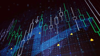 Concept art of a stock chart