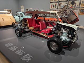 Half a Mini, a 1966 model at Motion car exhibition curated by Norman Foster, at Guggenheim Bilbao